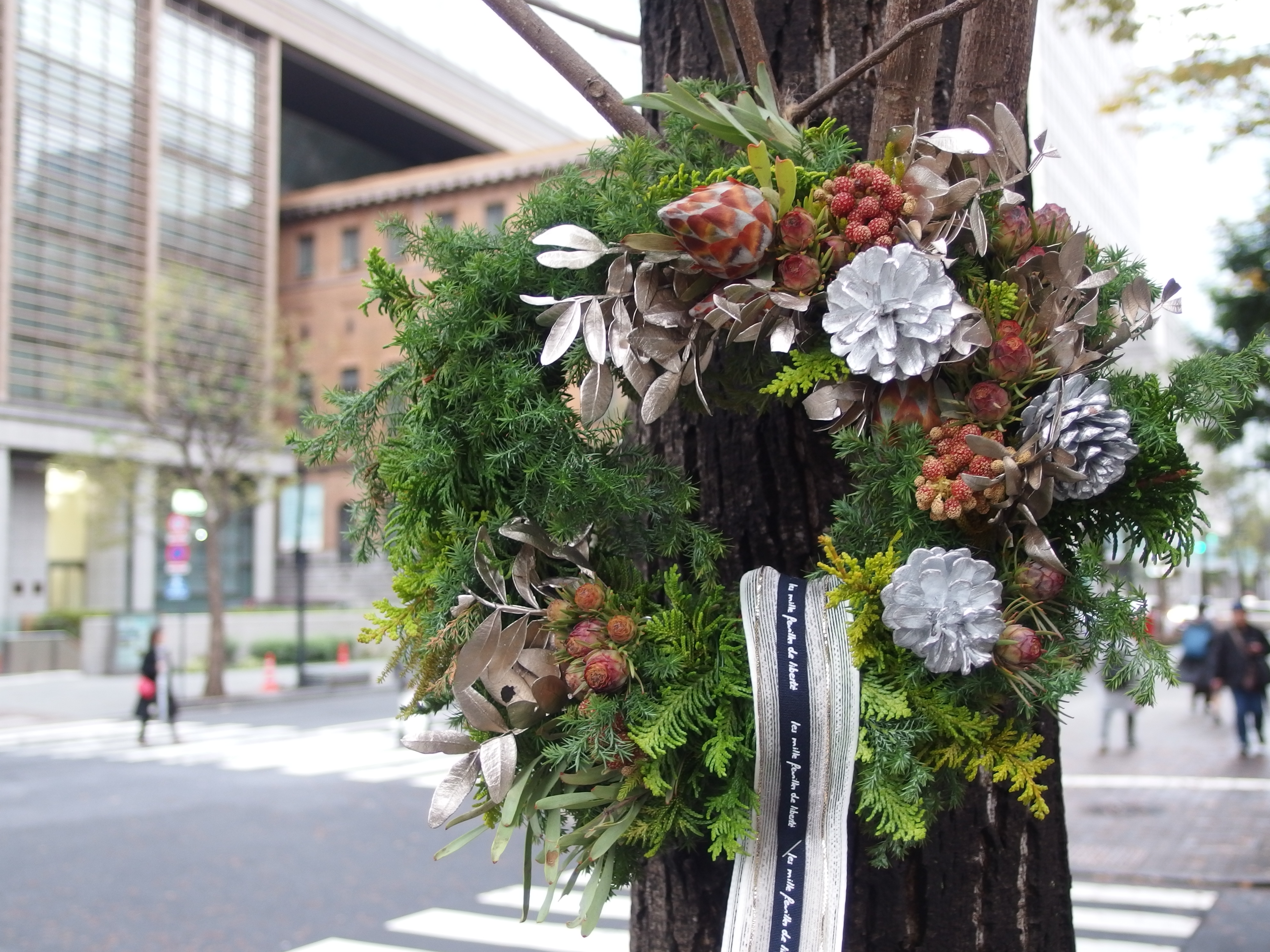 2019/12/11 (水) Christmas フレッシュリース作りのワークショップ　inspired by Marunouchi Bright Christmas 2019